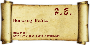Herczeg Beáta névjegykártya