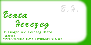 beata herczeg business card