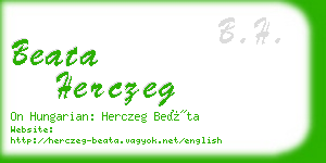 beata herczeg business card